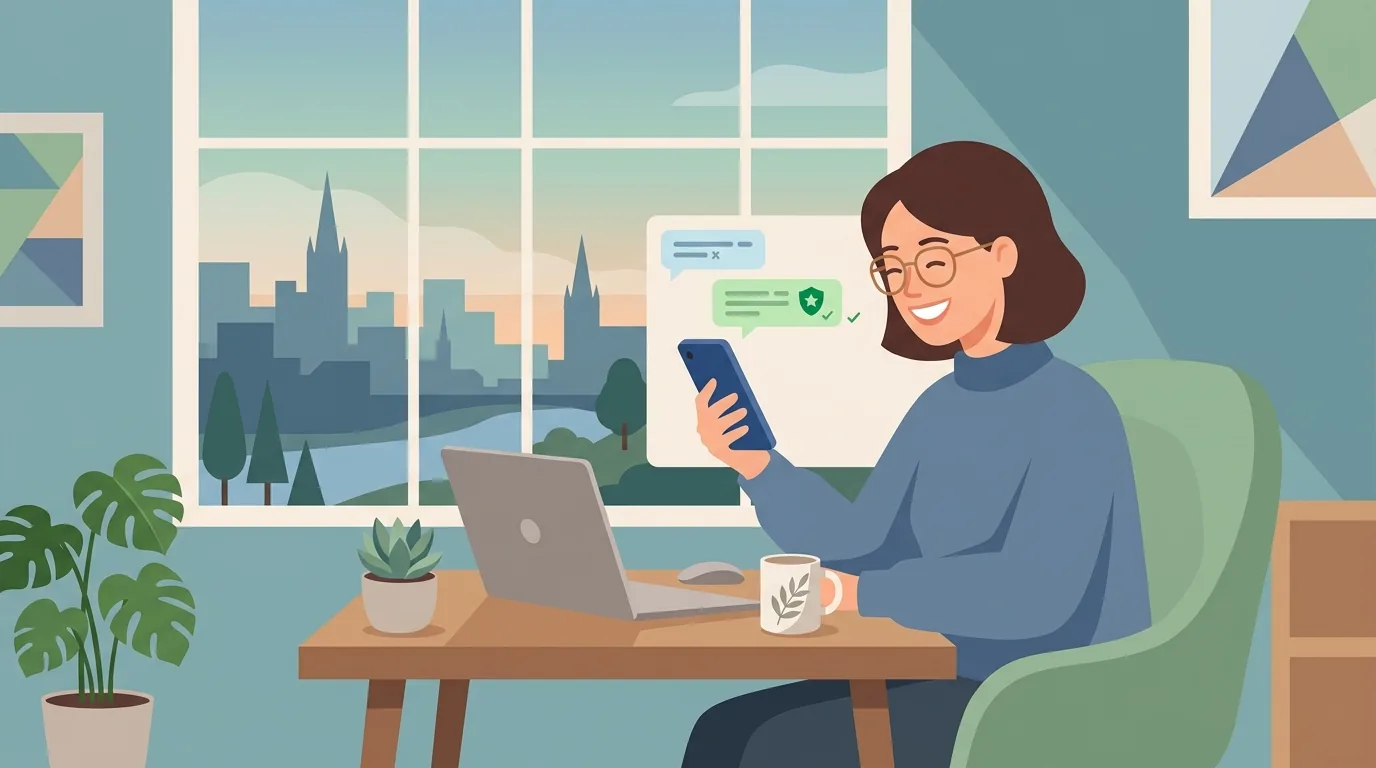 Telegram работает через VPN — переписка идёт нормально